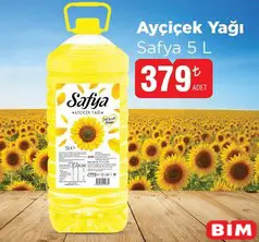 SAFYA AYÇİÇEK YAĞI 5 L fiyat ve kampanya bilgisi